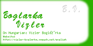 boglarka vizler business card